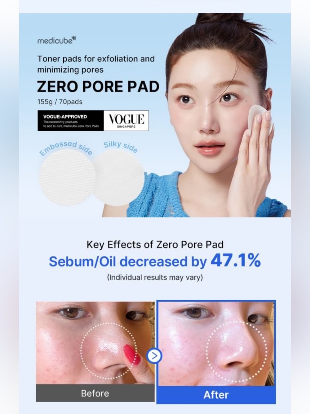 Zero Pore Pad Toner Pads - Medicube